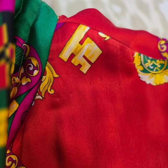 Vintage Peter Nygard For Saks Fifth Avenue Silk Jacket Size 12 Artsy Multicolor - Picture 6 of 12